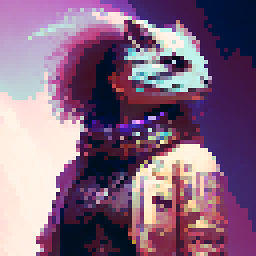 Brave warrior of the sandy desert, adorned in flowing robes and ornate armor, poised to strike with a fierce blade, surrounded by swirling neon sandstorms in a futuristic, cyberpunk art style.