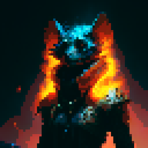 Living ember with glowing eyes, sharp fangs, and scales shimmering in the heat, surrounded by jagged rocks and molten lava, captured in a dramatic fantasy RPG art style, close up image