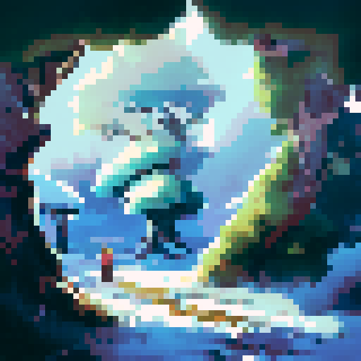 a banyan tree, covered in ice and snow, grows in a snowy and bleak landscape during winter