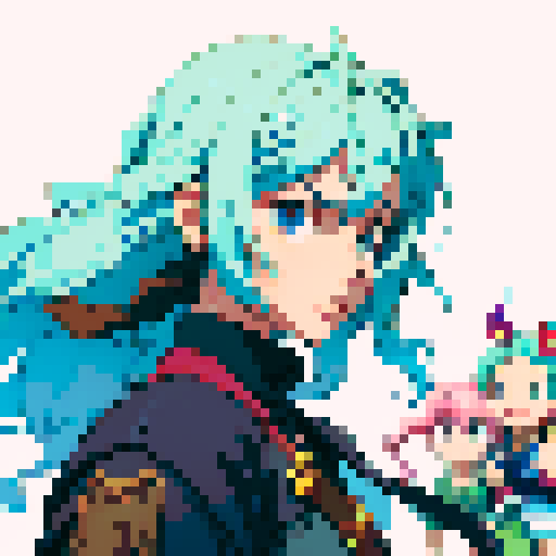 four characters that are all the same style, orientation, and size, but each have their own unique variations
