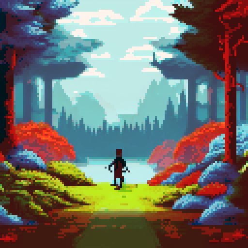 a man siluette run from a big black cloud in a forest 