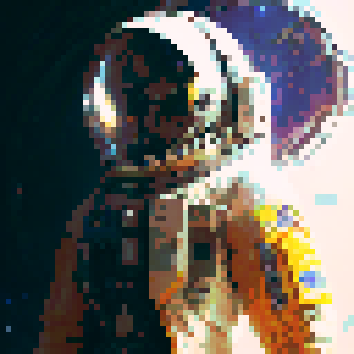 full body armor Space Bounty Hunter, in the style of syd mead, inside a space hanger