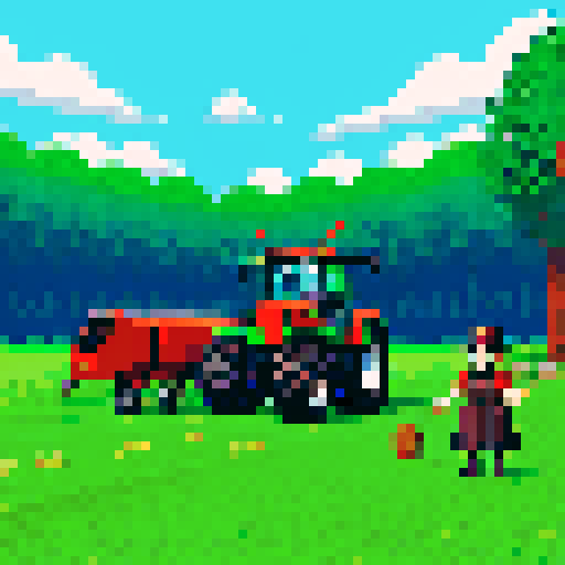 farming simulator rendered in gothic fantasy