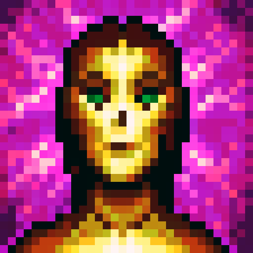 bold, fierce, and cute humanoid creature, semi-profile