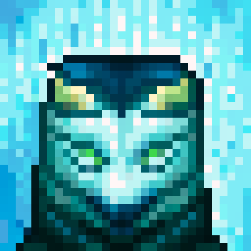 Wolf Avatar, portrait, glowing eyes