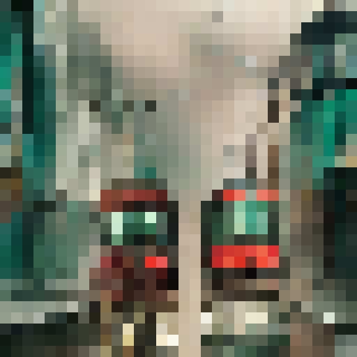 background with rainy city and rusted trams