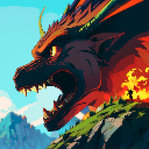 dragon breathing fire