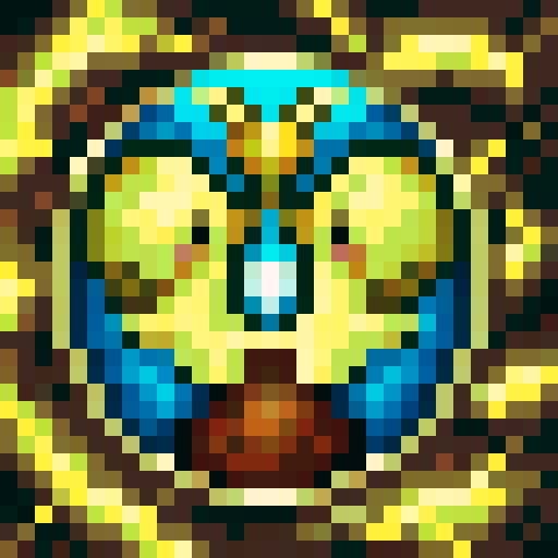 A clock with pebbles and Pikachu around it.