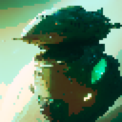 a green spaceship with 3 engines and large weapons