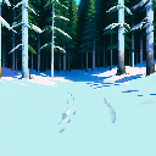 Snow forest back ground tile assets