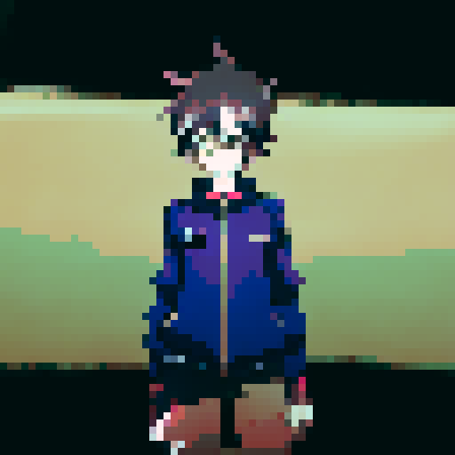 Anime girl wearing glasses