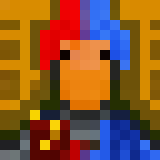 Portrait of a pixelated, blocky miner, lit by the glow of a lava lake, wielding a pickaxe and wearing a diamond helmet, all rendered in Minecraft's iconic 16x16 pixel art style.