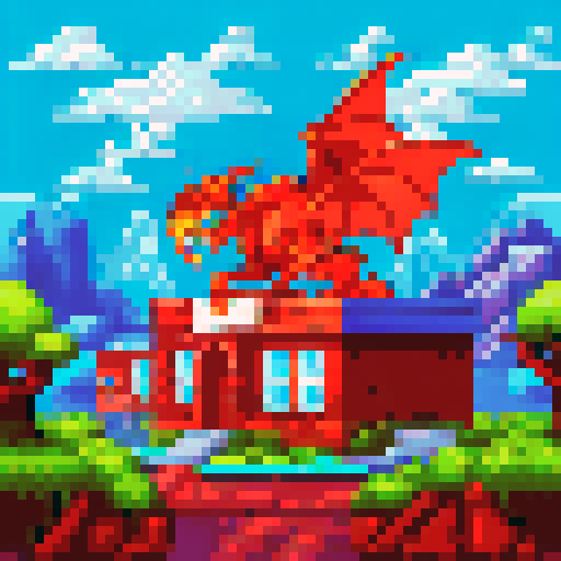 Isometroc image. Normal looking character typing on a retro computer at their cubicle, while a fiery phoenix soars above a dragon and a mermaid engaged in a heated conversation in different corners of the office; in the back of the scene is an elevator