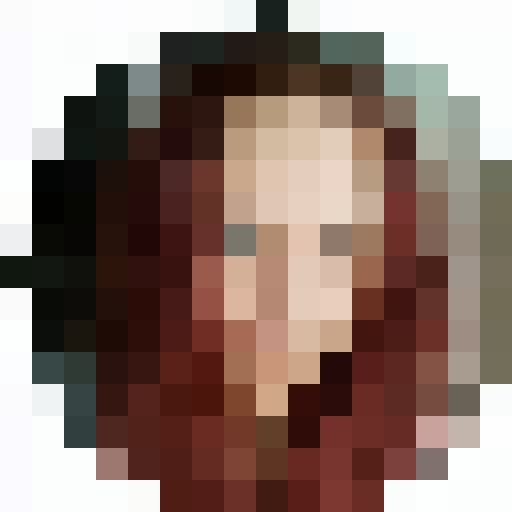 A girl with reddish hair as in the photo