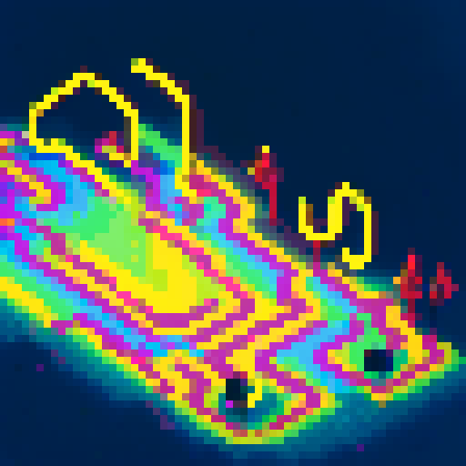 Pixelated stick figures race across a glitchy, neon landscape, leaving trails of rainbow-hued exhaust behind them.