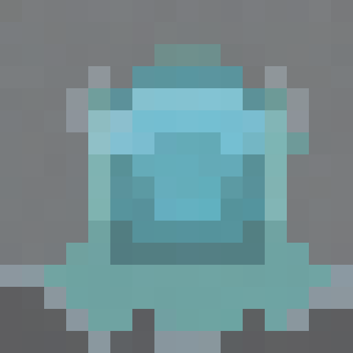 Design a new type of ore block for Minecraft. The block should have a pixel art style consistent with the game's aesthetic and be easily distinguishable from existing ore blocks. The image should have sharp, blocky shapes and bright, saturated colors. This new ore should have an unusual color not currently seen in Minecraft's common ores and contain intricate, glowing patterns.The resolution should be 16x16 pixels.