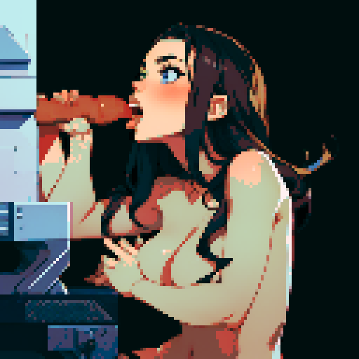 sexy naked woman giving blowjob
