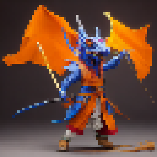 Ninja dragon with nun chucks
