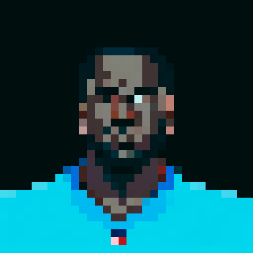 nfl football player, profile view, forward-facing, wearing jersey, no helmet, game icon style, 32x32 pixel art, sRGB, skillful expression, close-up portrait