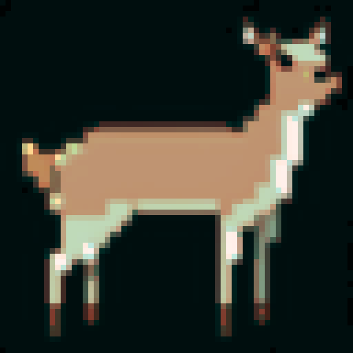 Image of same deer but drinking from a pond 