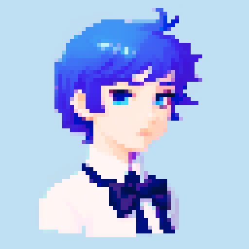 portrait, sprite art, gender neutral, nonbinary, trendy, queer, cute, eccentric