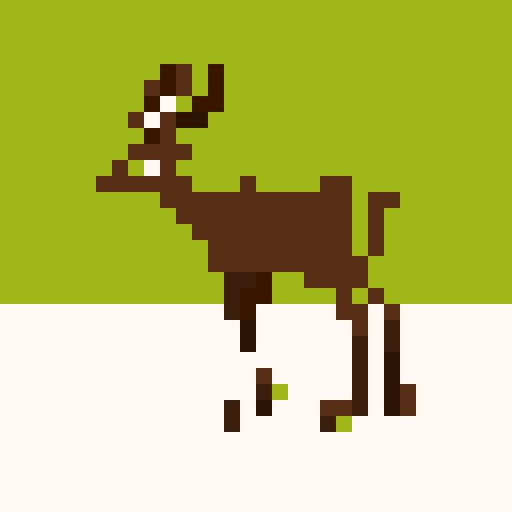 Full body of a deer from side view, anatomical