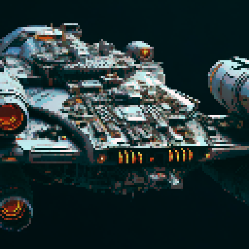 pixel art spaceship