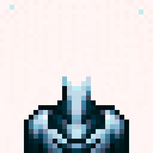 armor, shining metal, intricate details, protective layers, fantasy design, bold colors, glowing runes, heroic symbol, battle-worn, weathered texture, sharp edges, embossed patterns, reflective surfaces, polished finish, intense lighting, dramatic shadows, epic proportions, fierce expression, determined eyes, stoic pose, power emanating, dynamic composition, iconic silhouette, pixelated artwork