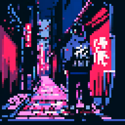 Dark Tokyo alleyway at midnight, Large street graffiti in the corner saying "BLADE"