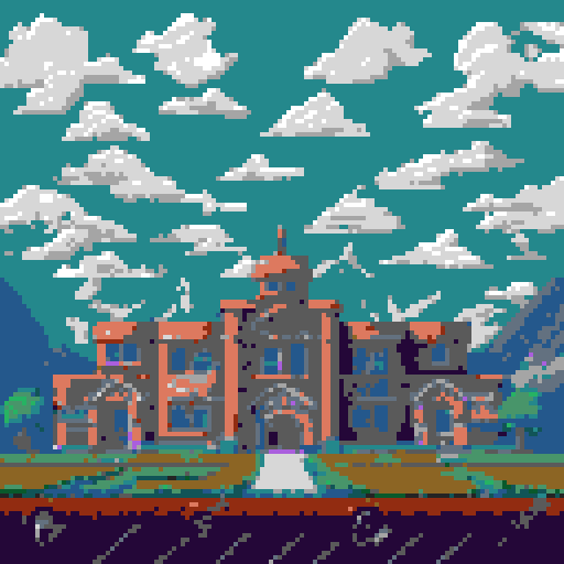 Cozy background to a game about studying and learning, perhaps a big lecture hall. Background should be subtle colors and classy