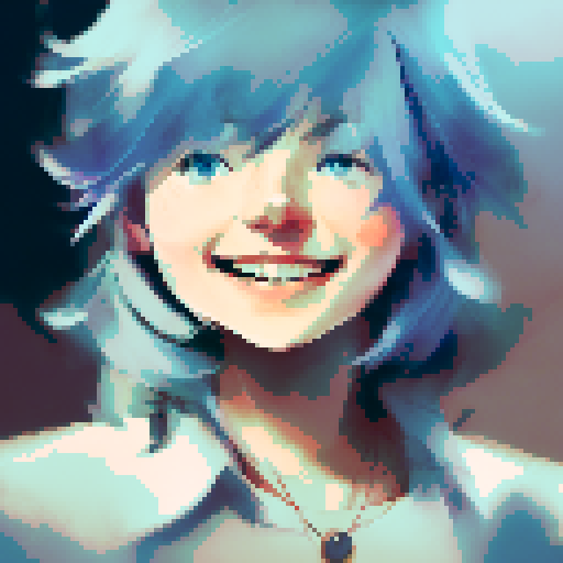 The gray-haired, blue-eyed figure in the apartment smiles with euphoria