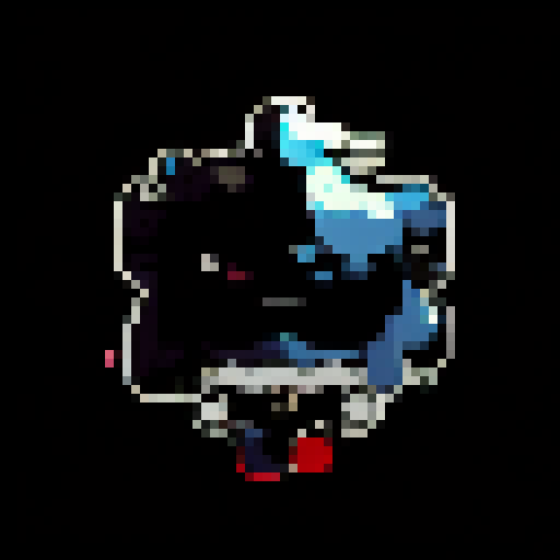 Create this logo in a pixel art style