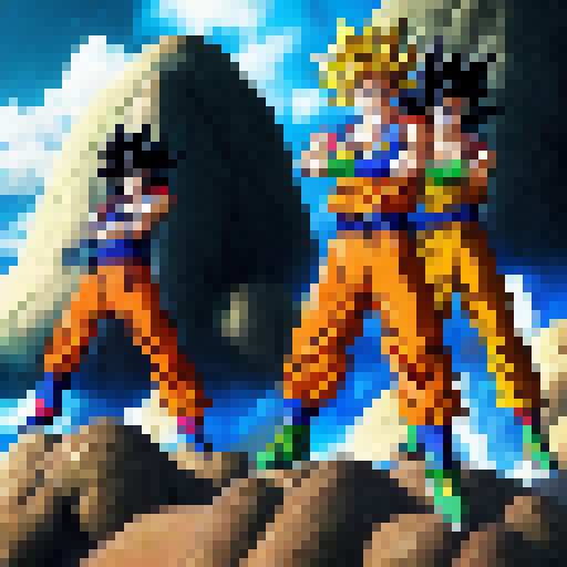 Goku going into different forms