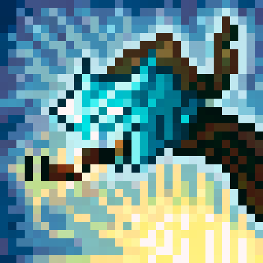 minecraft ender dragon in light blue color