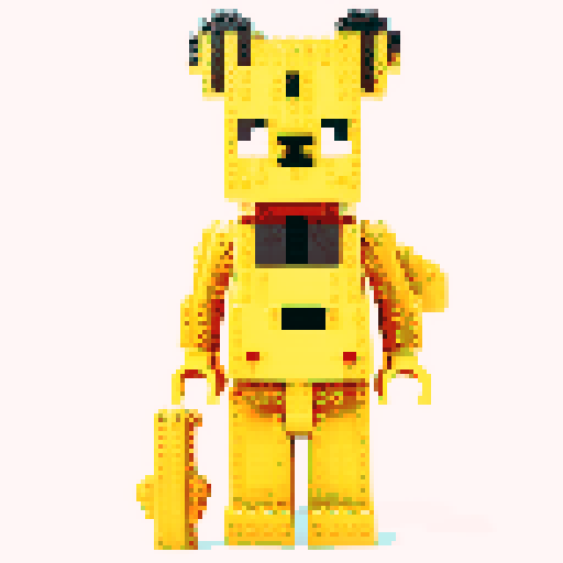 gold pixel lego 