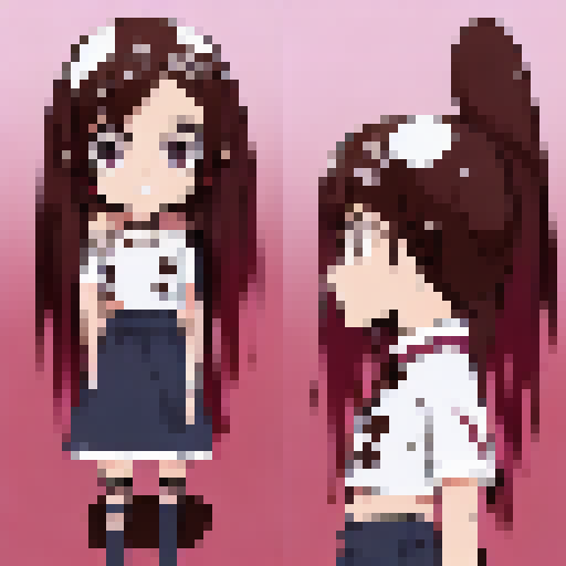 brown hair girl with big boobis