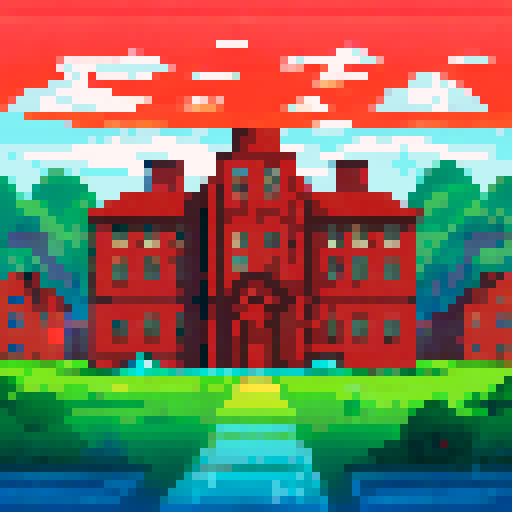 Various brick buildings