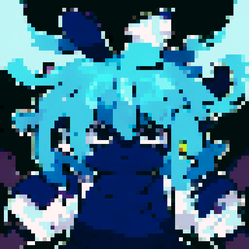basilisk, blue and white color scheme, pixel art, sRGB