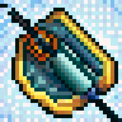 Tank with a sleek metallic exterior, armed with a massive cannon, ready to obliterate enemies, viewed from a top-down perspective with skillful 32x32 pixel art and a close-up portrait style reminiscent of a game icon