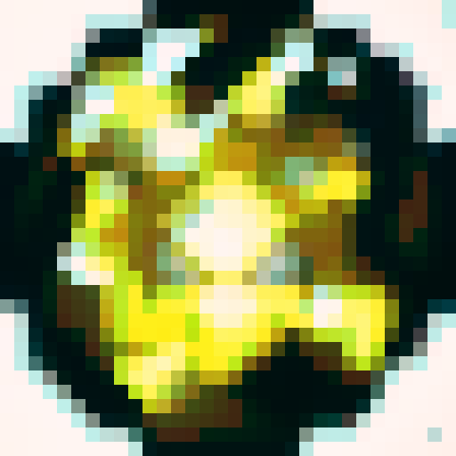 circular yellow crystal, cracked, fantasy