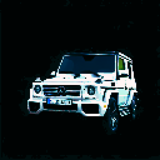 white mercedes-benz g class