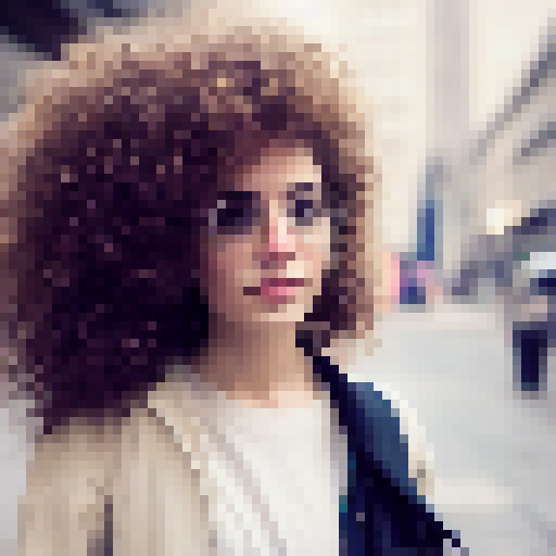 a girl with curly hairs listing music in metro