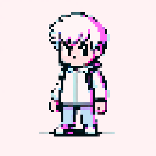 pixel art with a white background and a contour for the shape