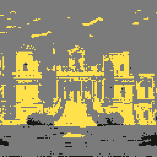 Suburban mansion, front view, symmetrical design, towering structure, pixelated windows, pristine lawn, straight path to door, low-resolution details, sRGB color palette