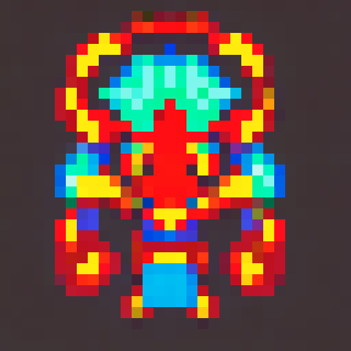 Demon sprite, red colors