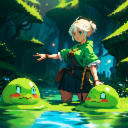 hero sinking into slime