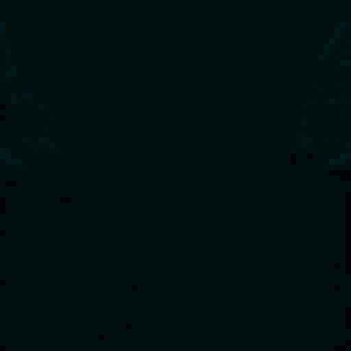 black and white picture of the road and there are white trees around the road, view from the road