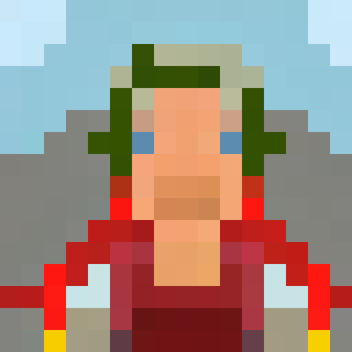 old lady, sitting, sleeping, book in hand, long silver braid, profile, whole body, game avatar, 16x16, pixel art, close up, portrait