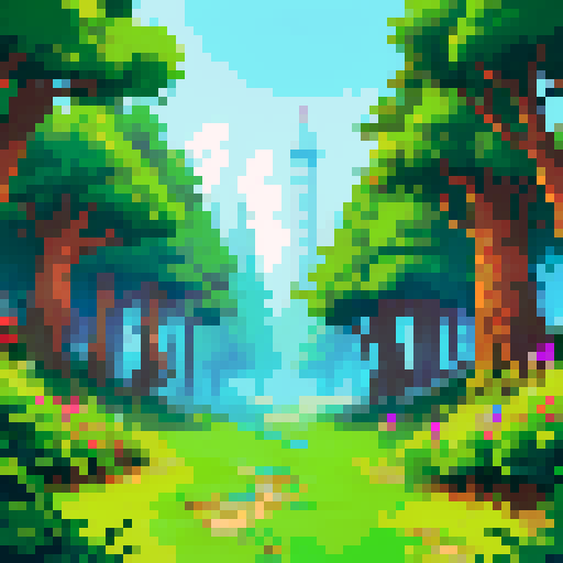 tiled background images for a forest level