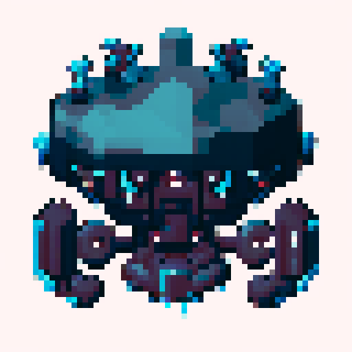 Top down space alien boss